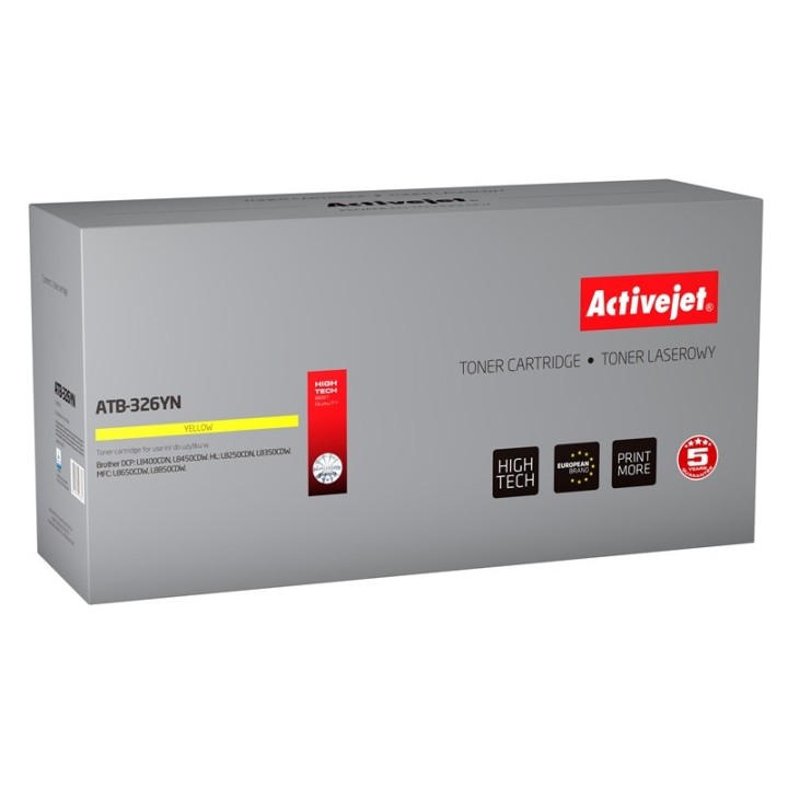 Activejet ATB-326YN Toner (sostituzione per Brother TN-326Y, Supreme, 3500 pagine, giallo)
