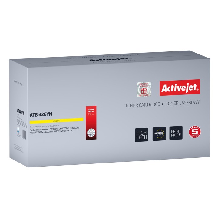 Activejet ATB-426YN Toner (sostituzione per Brother TN-426Y, Supreme, 6500 pagine, giallo)