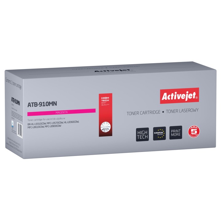 Activejet ATB-910MN toner (sostituzione Brother TN-910M, Supreme, 9000 pagine, magenta)