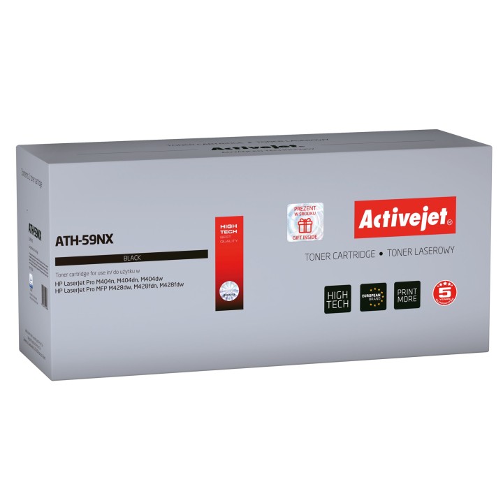 Activejet ATH 59NX Toner (sostituzione HP 59X HP59X CF259X W9024MC, Supreme, 11.500 pagine, nero) Con chip