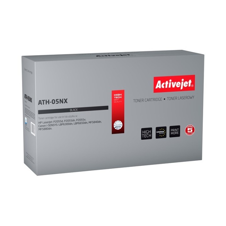 Activejet ATH-05NX Toner (sostituzione per HP 05X HP CE505X Canon CRG-719H, Supreme, 6500 pagine, nero)