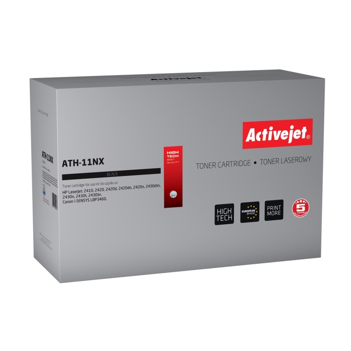Activejet ATH-11NX Toner (sostitutivo per HP 11X Q6511X Canon CRG-710H, Supreme, 13500 pagine, nero)