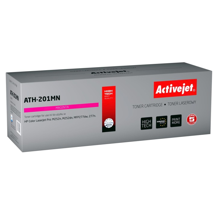 Activejet ATH-201MN Toner per stampante HP HP 201A CF403A CRG045 sostituzione, Supreme, 1400 pagine, magenta)