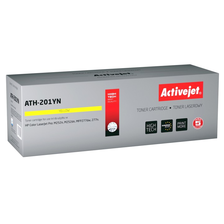 Activejet ATH-201YN Toner per stampante HP HP 201A CF402A CRG045 sostituzione, Supreme, 1400 pagine, giallo)