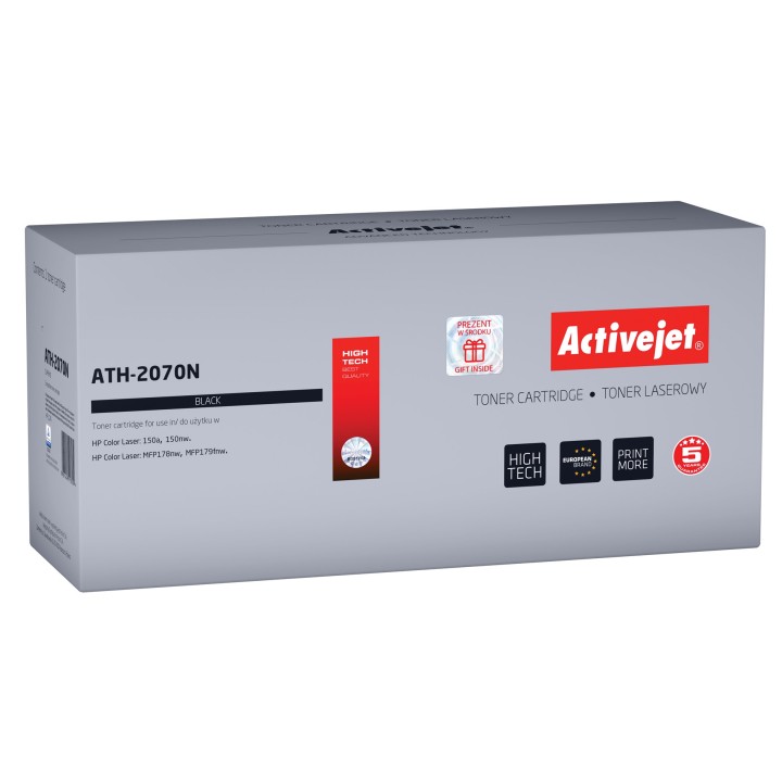 Activejet ATH-2070N toner (sostitutivo per HP 117A W2070A, 2070A, Supreme, 1000 pagine, nero)