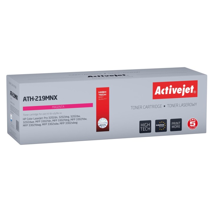 Activejet ATH-219MNX Toner per stampante HP sostituzione HP 219X W2193X, Supreme, 2500 pagine, magenta con chip