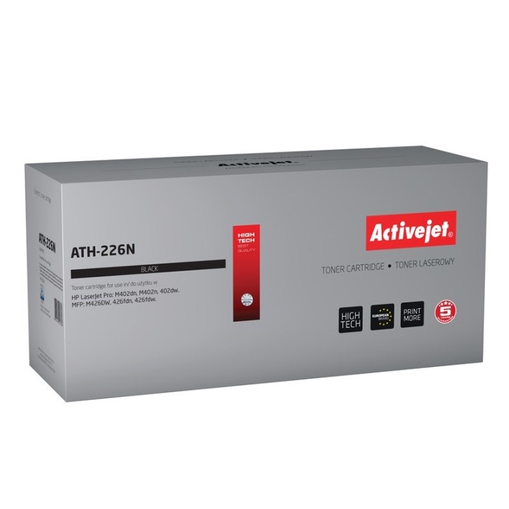 Activejet ATH-226N Toner (sostituzione per HP 226A CF226A, Supreme, 3100 pagine, nero)