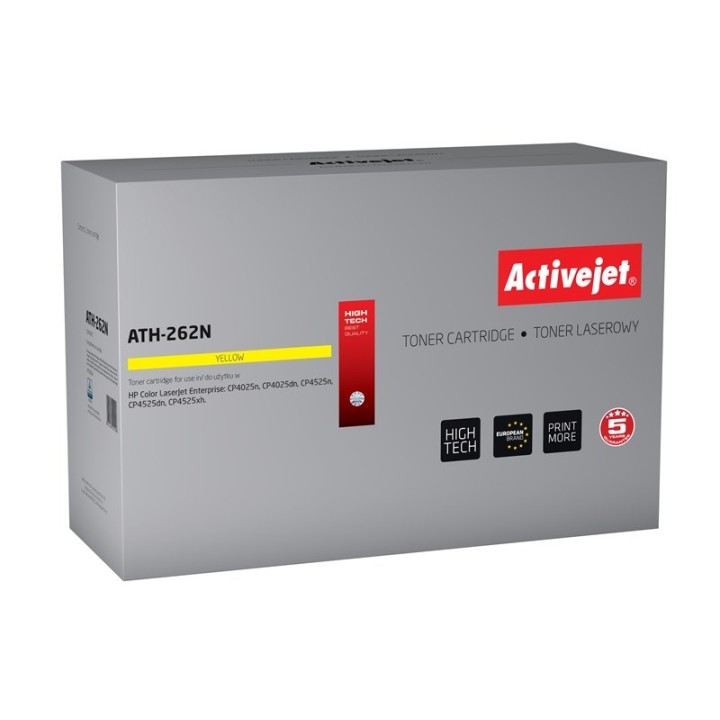 Activejet ATH-262N toner per stampante HP, sostituzione HP CE262A, Supreme, 11000 pagine, giallo