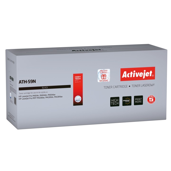 Activejet ATH-59N Toner (sostituzione per HP 59A HP59A CF259A, Supreme, 3000 pagine, nero) - Senza chip
