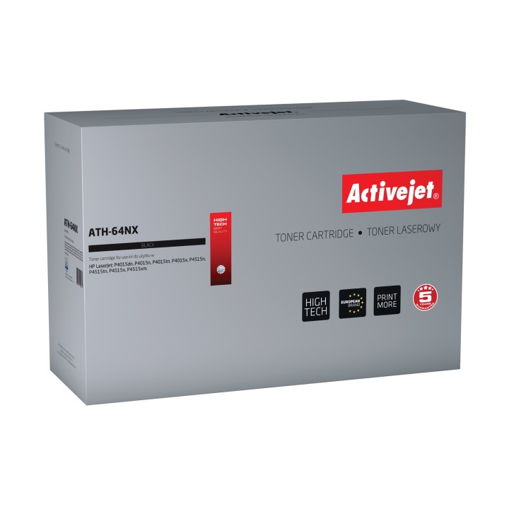 Activejet ATH-64NX Toner (sostituzione HP 64X CC364X, Supreme, 24000 pagine, nero)