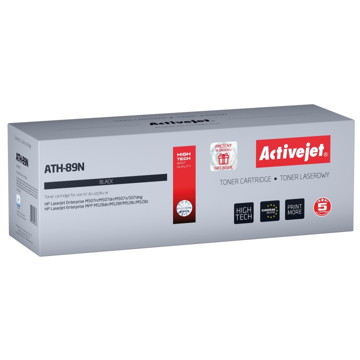 Activejet ATH-89N Toner (sostitutivo per HP CF289A HP 89A HP89A, Supreme, 5000 pagine, nero) - con chip