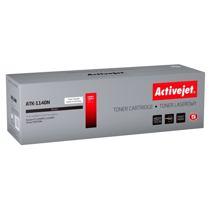 Activejet ATK-1140N Toner (sostituzione per Kyocera TK-1140, Supreme, 7200 pagine, nero)