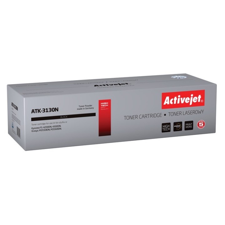 Activejet ATK-3130N Toner (sostituzione per Kyocera TK-3130, Supreme, 25000 pagine, nero)