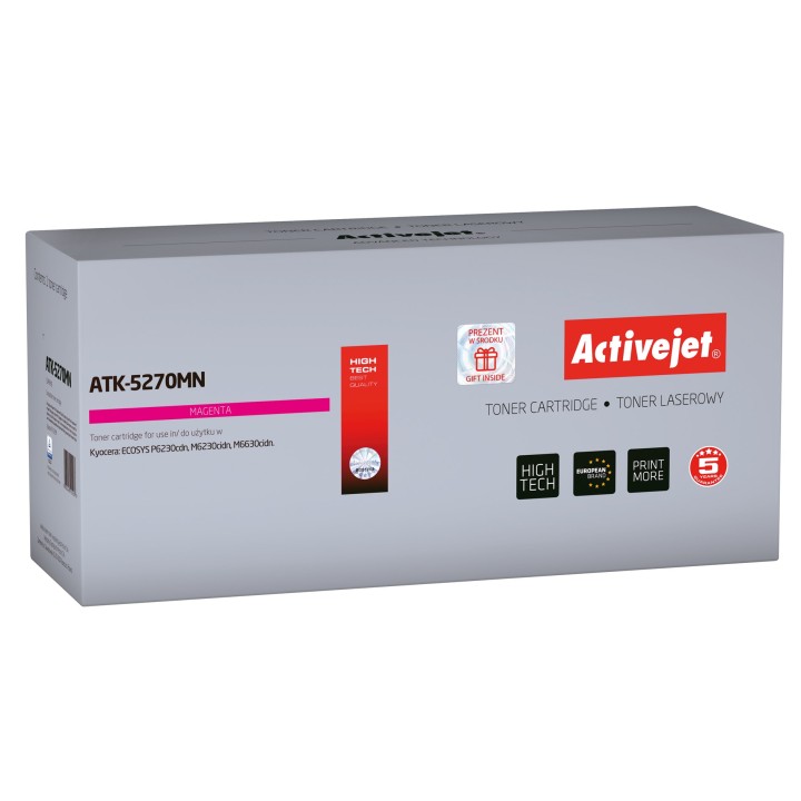 Activejet ATK-5270MN Toner (sostituzione per Kyocera TK-5270M, Supreme, 6000 pagine, magenta)