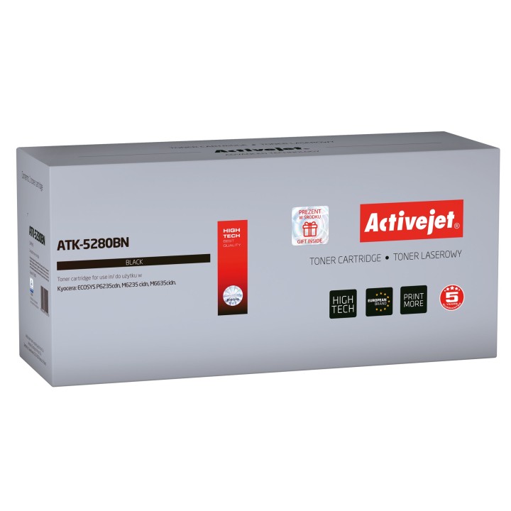 Activejet ATK-5280BN Toner (sostituzione per Kyocera TK-5280K, Supreme, 13000 pagine, nero)