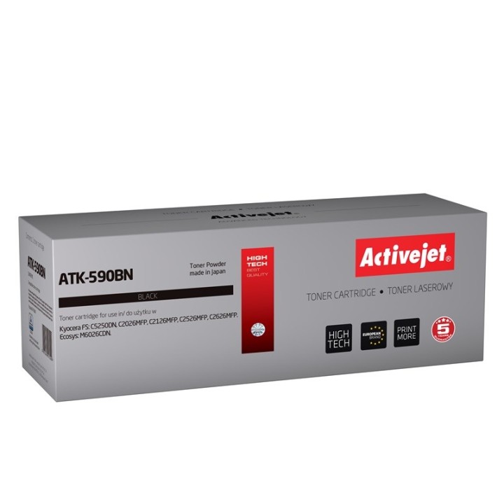 Activejet ATK-590BN Toner (sostituzione per Kyocera TK-590BK, Supreme, 7000 pagine, nero)