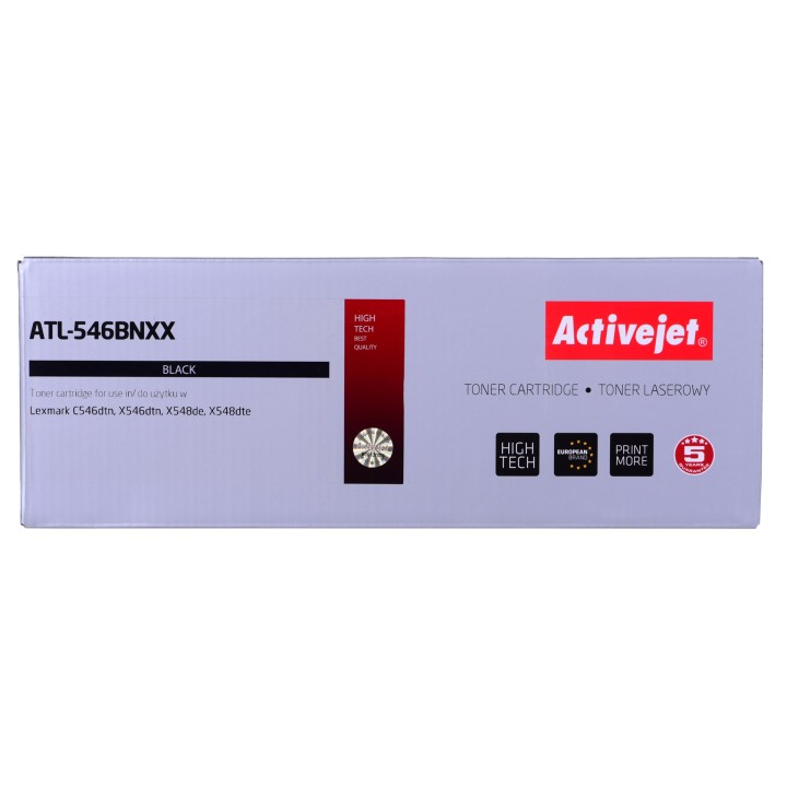 Activejet ATL-546BNXX toner (compatibile con LEXMARK C546U1KG, Supreme, 8000 pagine, nero)
