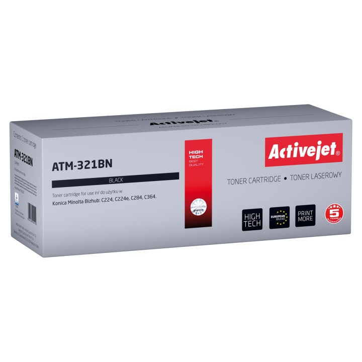 Activejet ATM-321BN Toner (sostituzione per Konica Minolta TN321K, Supreme, 27.000 pagine, nero)