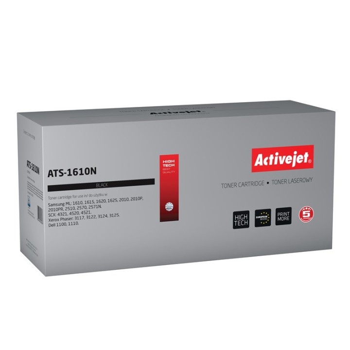 Activejet ATS-1610N Toner (ricambio per Samsung ML-2010D3 / 2010D3 Xerox 106R01159 Dell J9833, Supreme, 3000 pagine, nero)
