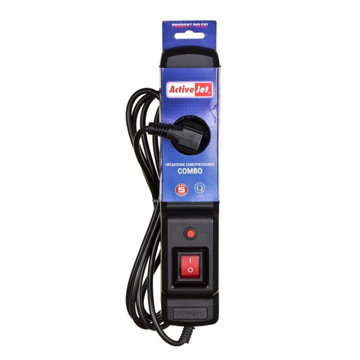 Activejet COMBO 3GN 5M multipresa nera con cavo