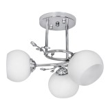Activejet Classic lampadario a sospensione IRMA nickel triplo 3xE27 per soggiorno