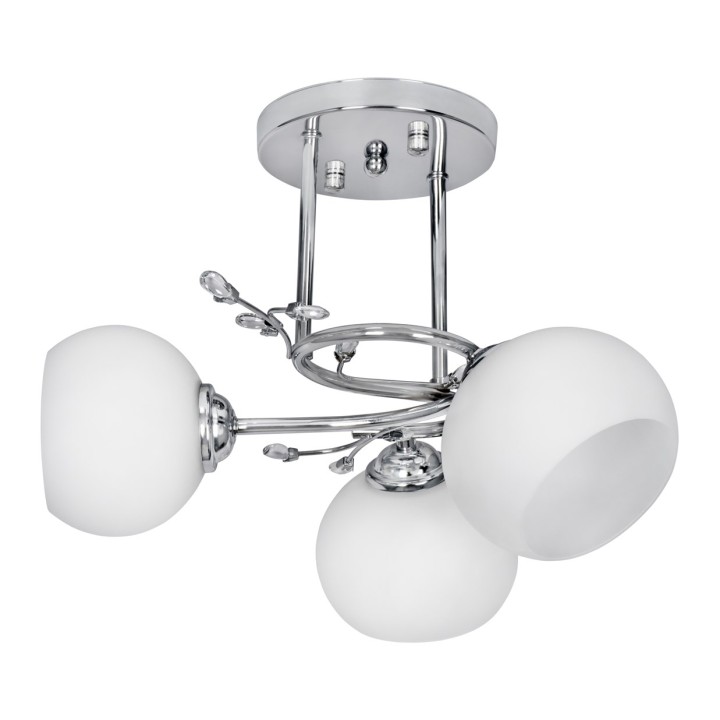 Activejet Classic lampadario a sospensione IRMA nickel triplo 3xE27 per soggiorno