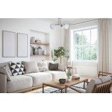 Activejet Classic lampadario a sospensione IRMA nickel triplo 3xE27 per soggiorno