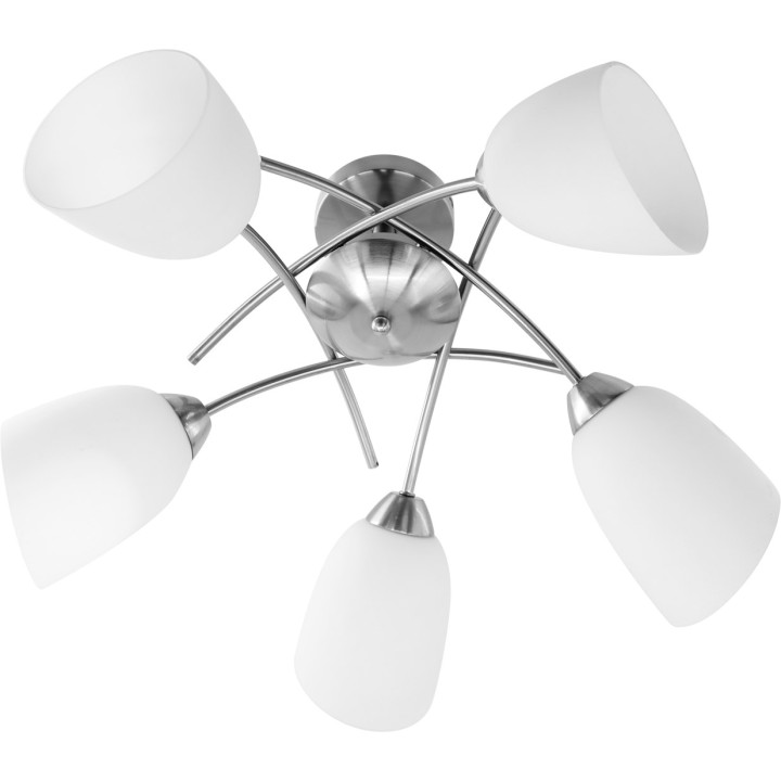 Activejet Classic Lampada a sospensione plafoniera NIKITA nichel 5xE27 per soggiorno
