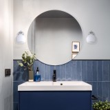 Activejet Classic applique a parete singola - IRMA nickel E27 per soggiorno