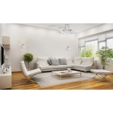 Activejet Classic applique a parete singola - IRMA nickel E27 per soggiorno