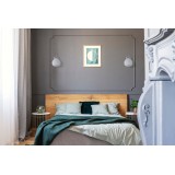 Activejet Classic applique a parete singola - IRMA nickel E27 per soggiorno