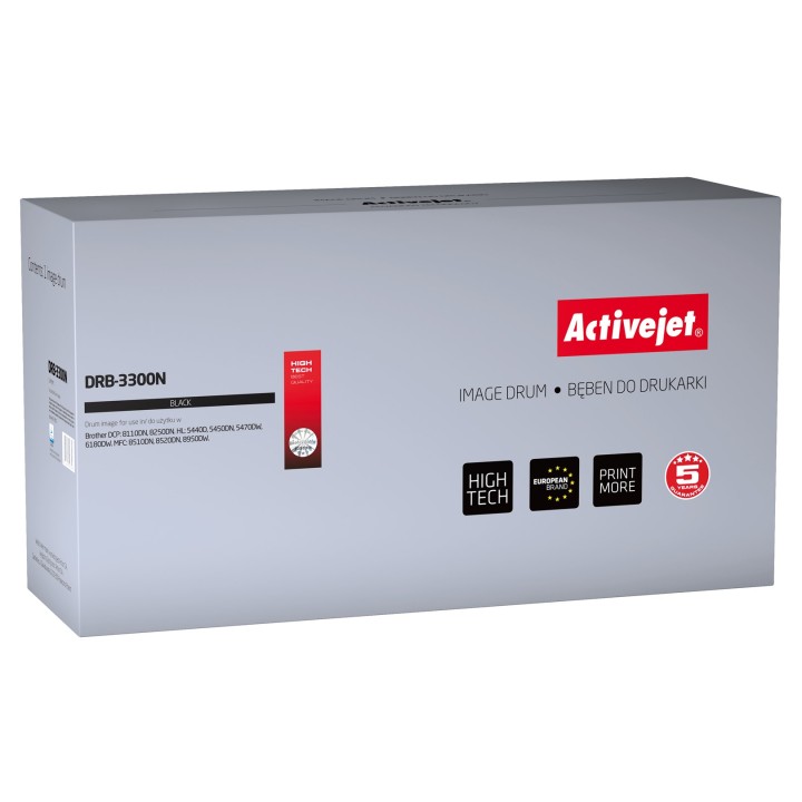 Activejet DRB-3300N Tamburo (sostituzione per Brother DR-3300, Supreme, 30000 pagine, nero)