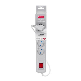 Activejet ciabatta grigia con cavo ACJ COMBO 5G/1 5M/BEZP. AUT/S