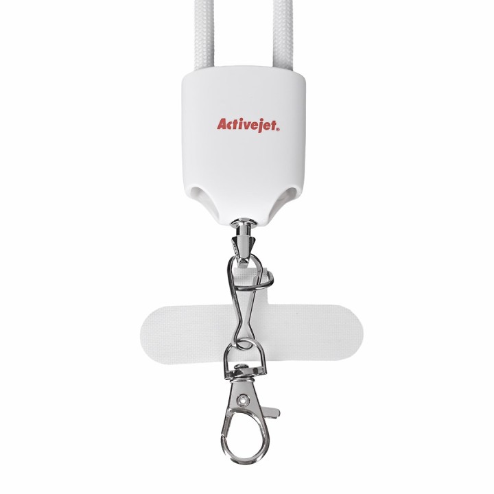 Activejet cordino con cavo di ricarica 3-in-1 bianco. Terminali con vari connettori: USB-C Lightning adattatore USB-A