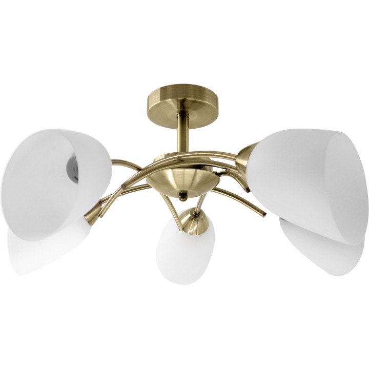 Lampada plafoniera a sospensione classica Activejet NIKITA Patina 5xE27 per soggiorno