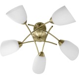 Lampada plafoniera a sospensione classica Activejet NIKITA Patina 5xE27 per soggiorno