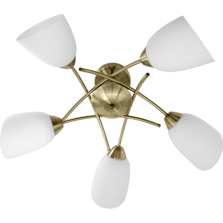 Lampada plafoniera a sospensione classica Activejet NIKITA Patina 5xE27 per soggiorno