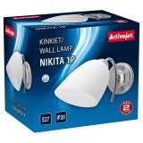Lampada a parete singola classica Activejet NIKITA nichel E27 per il soggiorno