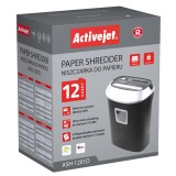 Distruggi documenti Activejet ASH-1201D P-3 25 l 5x38 mm tritura nero e argento