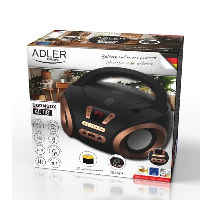 ADLER AD 1181bc - CD/MP3 Lettore (boombox)