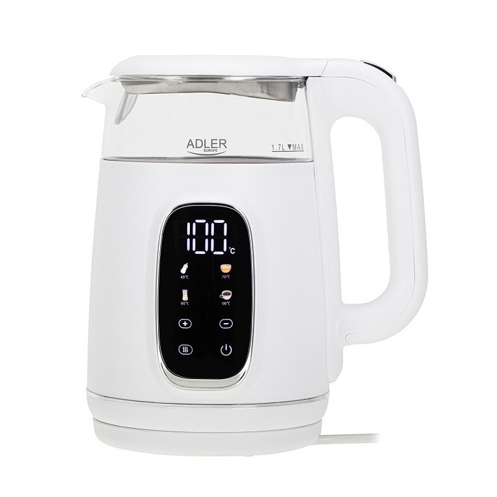 ADLER AD 1305 Bollitore elettrico bianco/argento