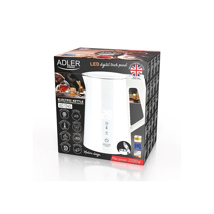 ADLER AD 1345W BOLLITORE ELETTRICO BIANCO