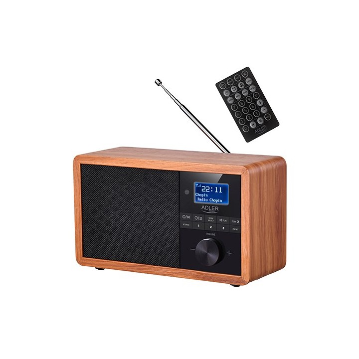 Adler AD 1184 Radio portatile digitale nero legno