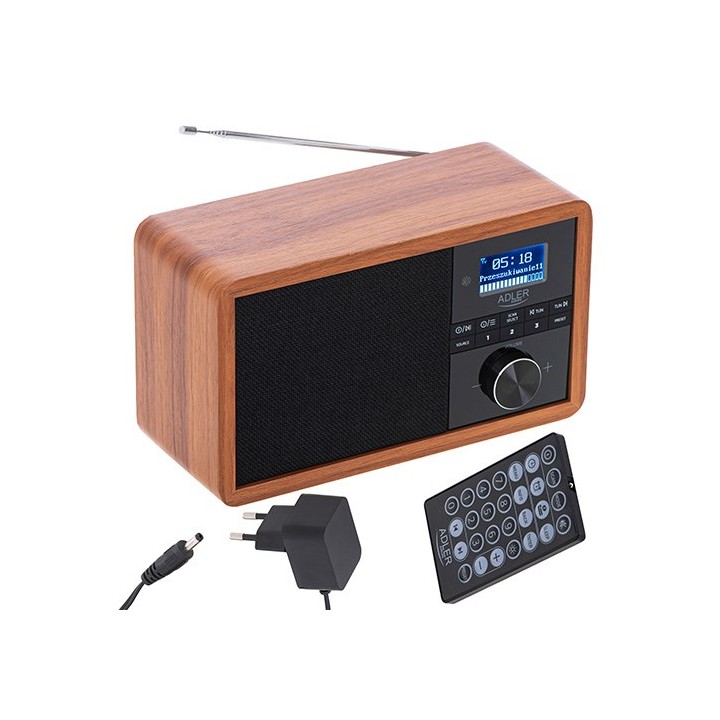 Adler AD 1184 Radio portatile digitale nero legno