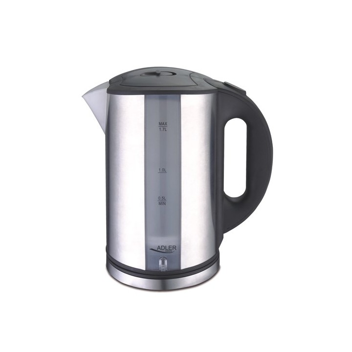 Adler AD 1216 bollitore elettrico 1.7 L nero argento 2200 W