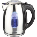 Adler AD 1223 Bollitore elettrico 1.7 L Nero Acciaio inossidabile 2200 W