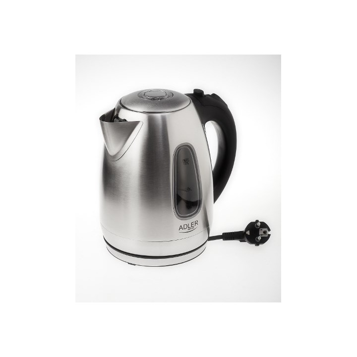 Adler AD 1223 Bollitore elettrico 1.7 L Nero Acciaio inossidabile 2200 W