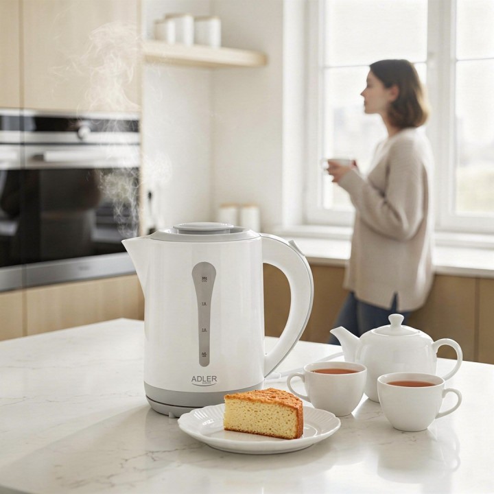 Adler AD 1244 Bollitore elettrico 2.5 L 2200 W Bianco e blu