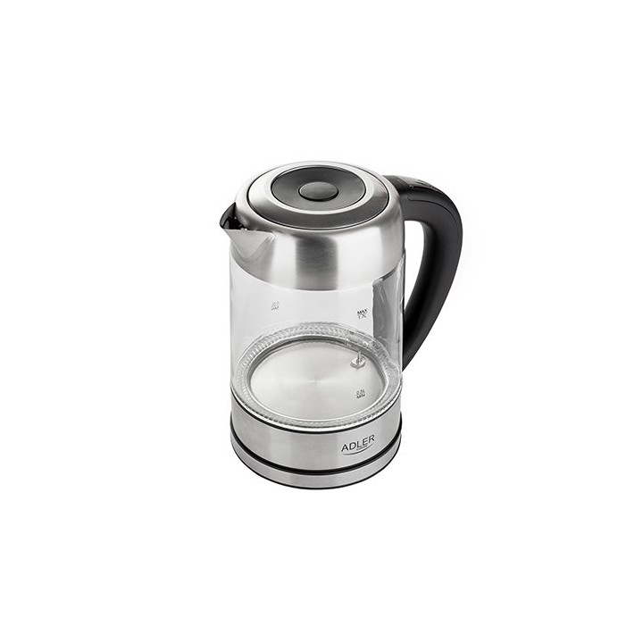 Adler AD 1247 NUOVO bollitore elettrico 1.7 L nocciola acciaio inossidabile trasparente 2200 W