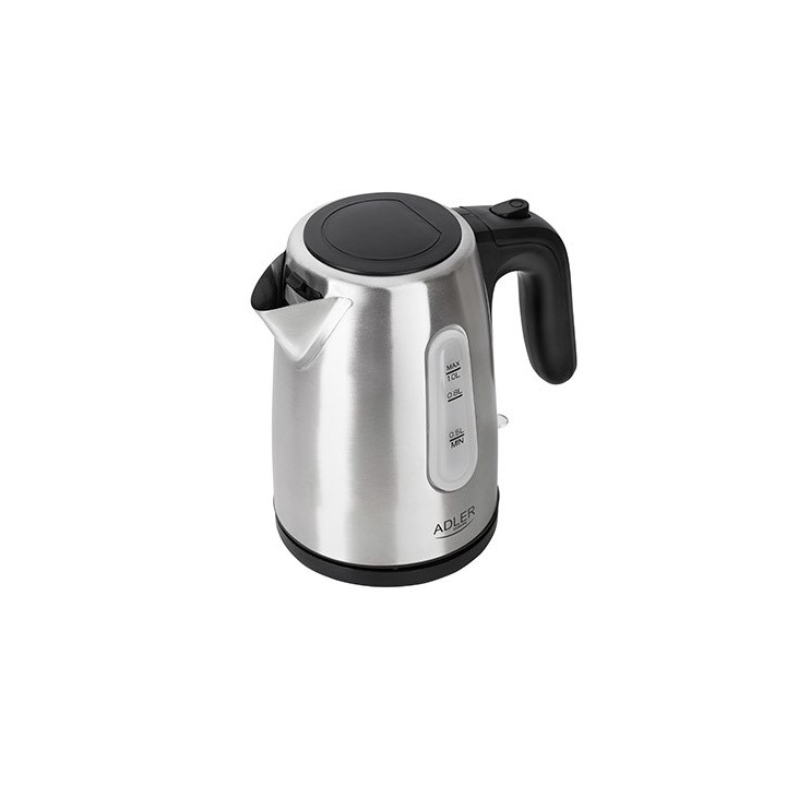 Adler AD 1273 bollitore elettrico 1 L 1200 W nero nocciola acciaio inossidabile